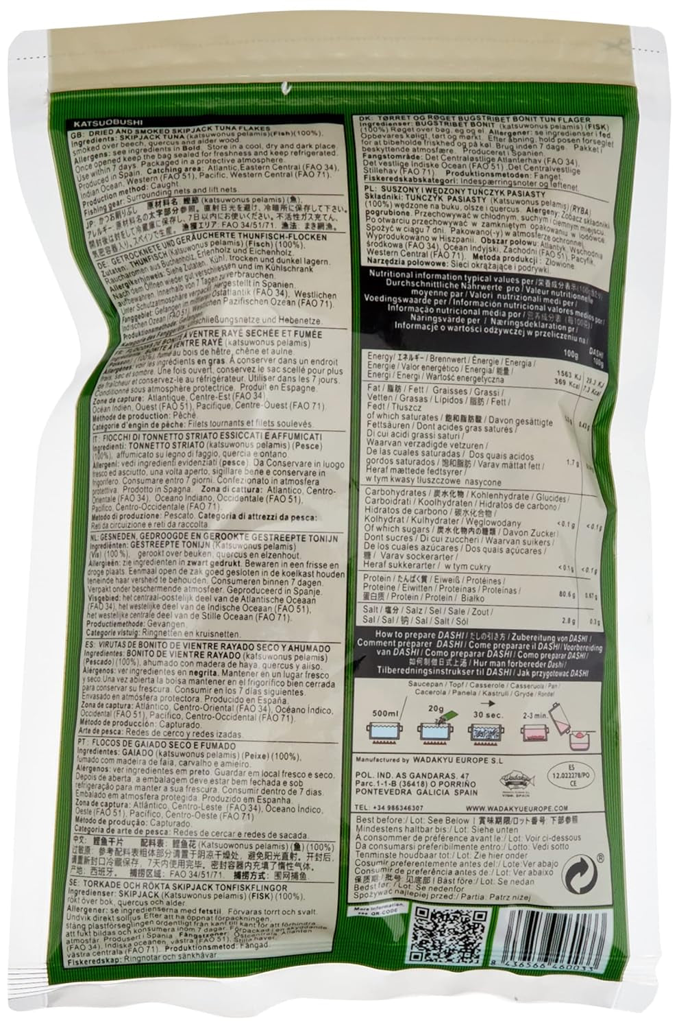 Katsuobushi Bonito Flocken – Aus 100 Prozent getrootkenem und Geräuchertem Bonito Tunfisch – Ideal para la cocina japonesa – 1 x 40 g