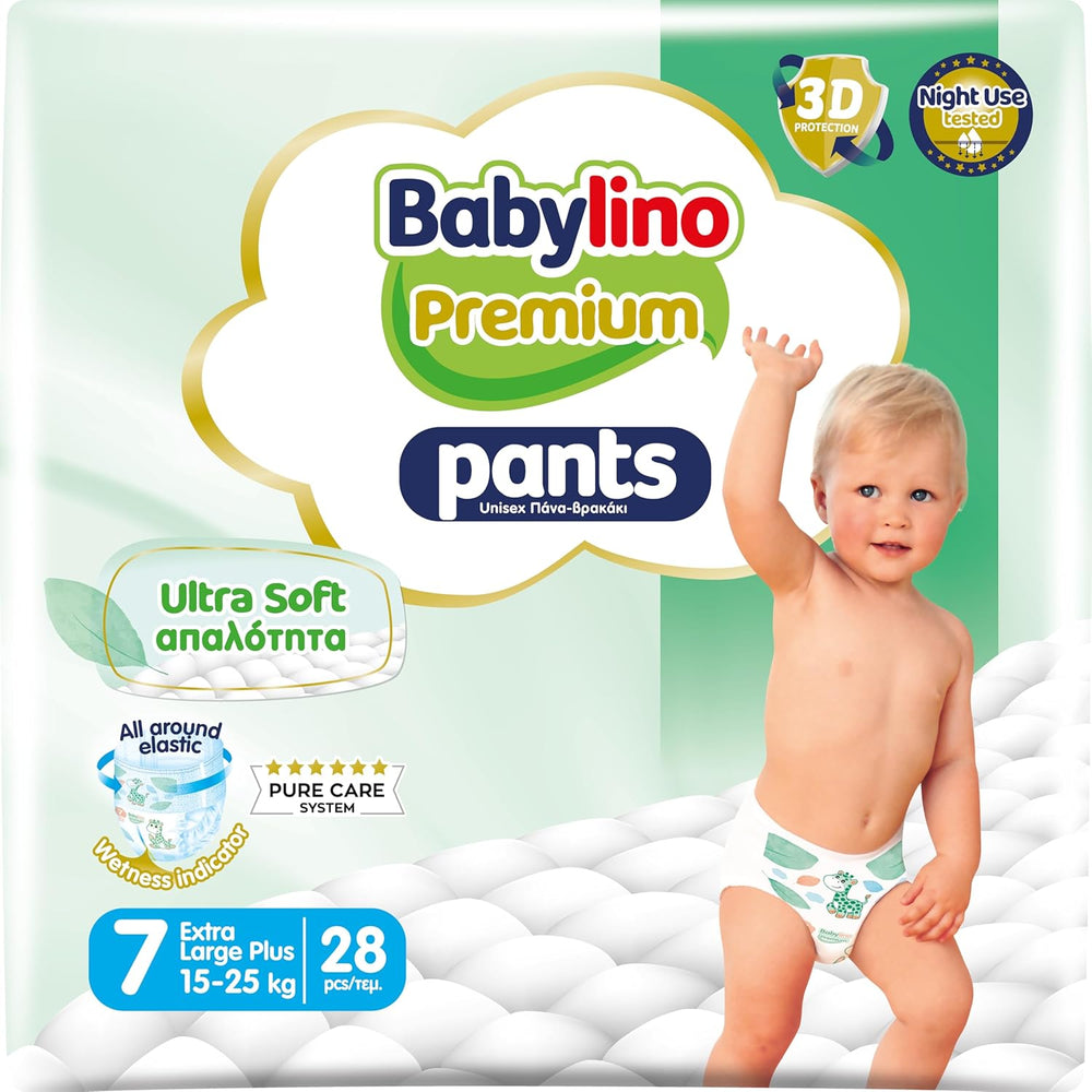 Pantalón Premium, Talla 7, Filtro Ultra Suave, XL Plus (15-25 kg), 28 piezas