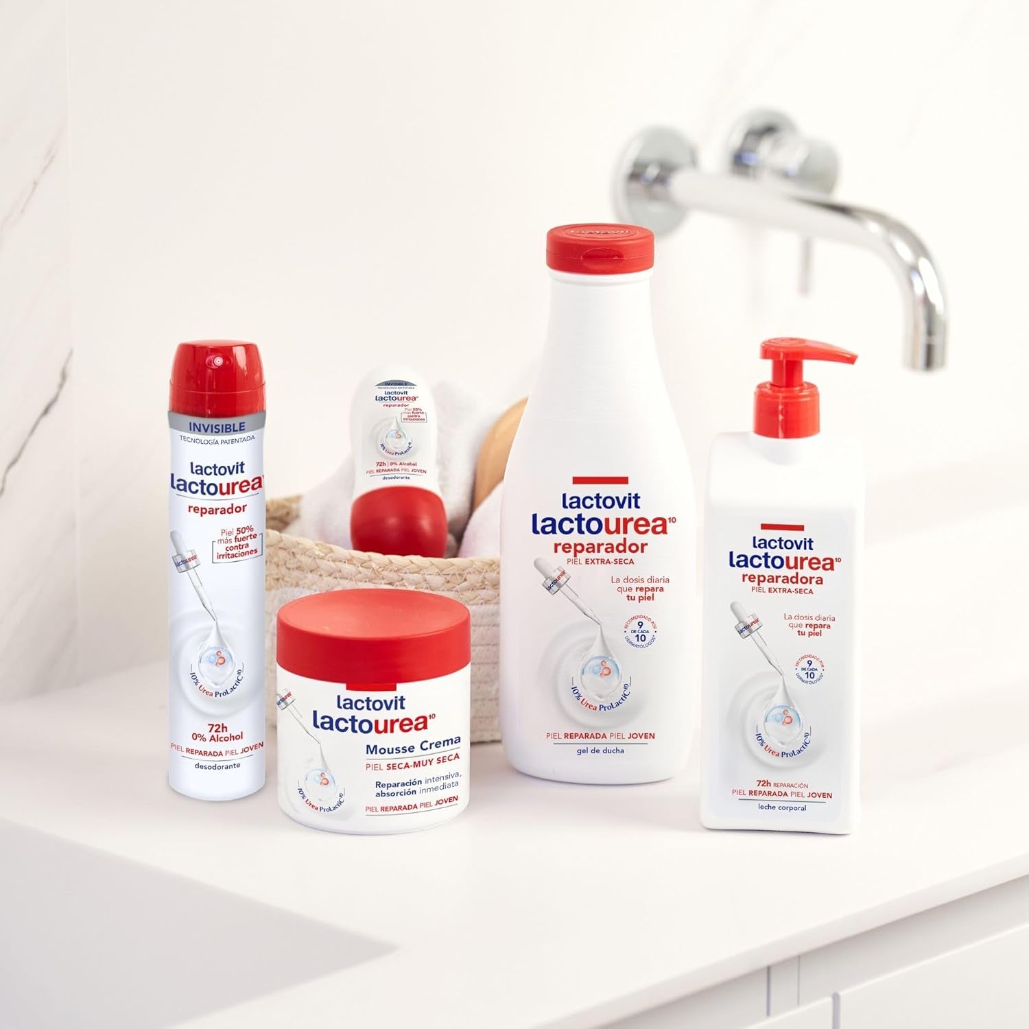 Lactourea reparierende Körpermilch mit Protein Calcium, sofortige Absortion, 48 Stunden Ernährung und Reparatur, geeignet für dry und extra dry Haut, 800 ml