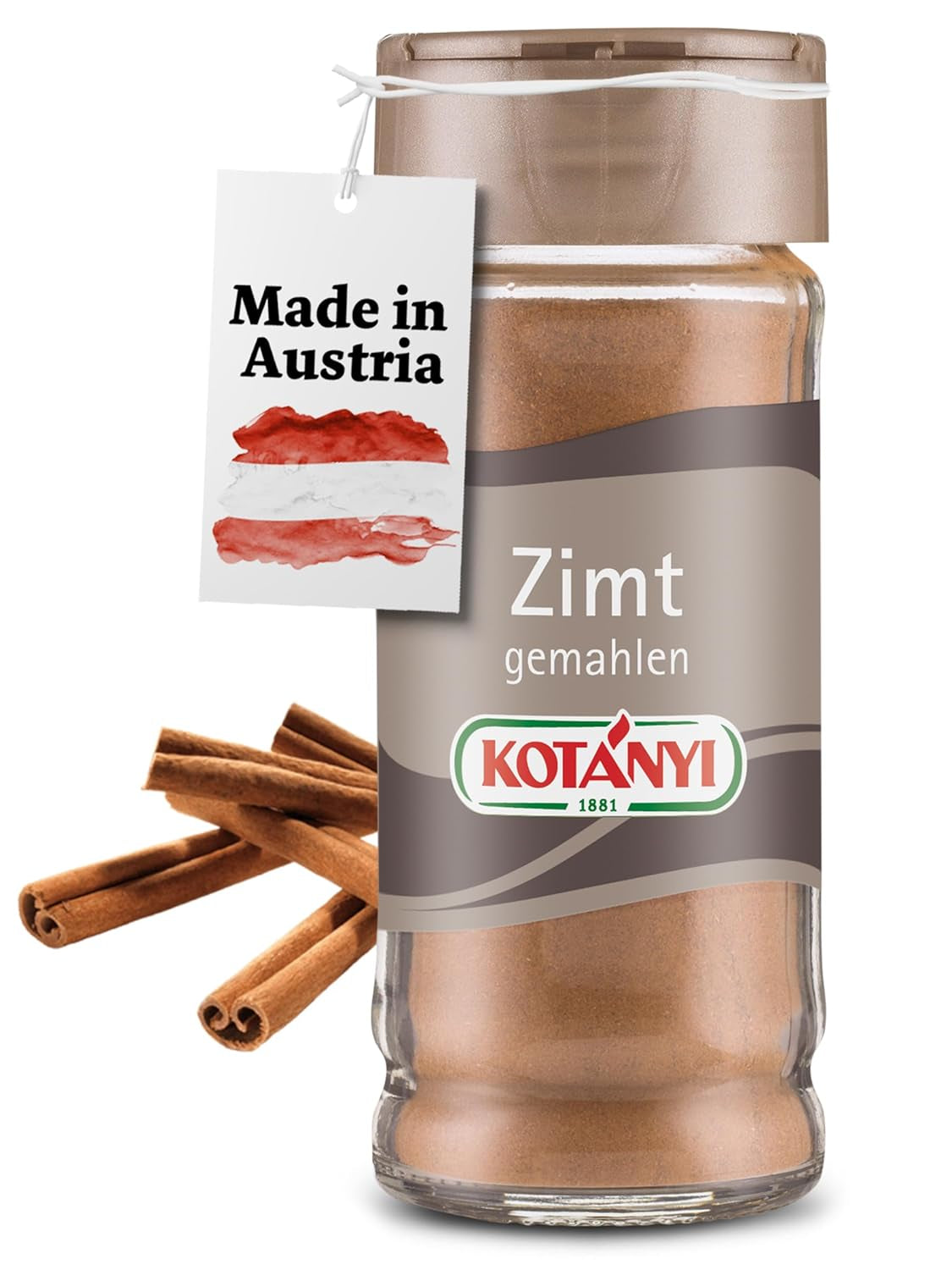 Kotányi Zimt gemahlen, würzig-süßer Geschmack, veredelt Milchreis, Gebäck, Postres, Vaso 80 ml
