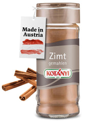 Kotányi Zimt gemahlen, würzig-süßer Geschmack, veredelt Milchreis, Gebäck, Postres, Vaso 80 ml