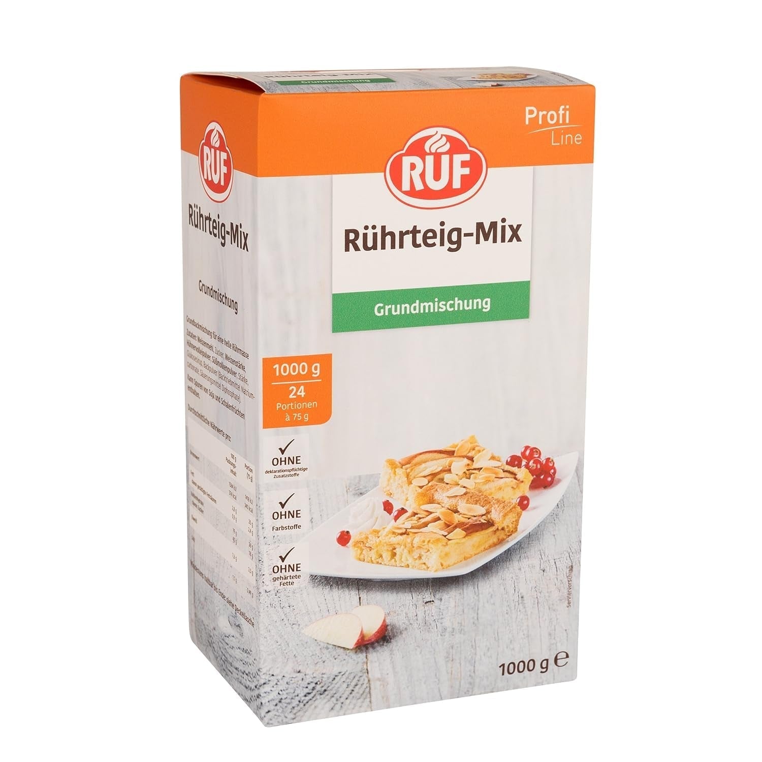 RUF Rührkuchen Backmischung, Nur Wasser & Öl Zugeben, Rezeptur Für Blechkuchen, Kastenkuchen, Muffins, Gugelhupf Und Tortenböden, 1X1000G Mezcla para hornear y cocinar Naty Shop Rührteig 1 Kg (1Er Pack)