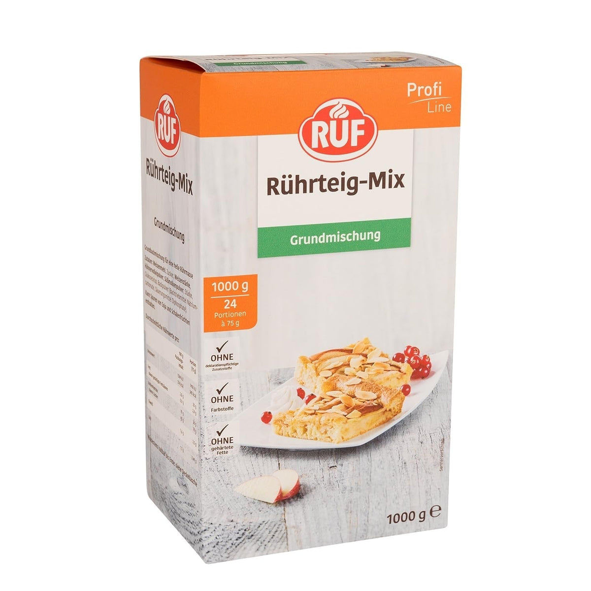 RUF Rührkuchen Backmischung, Nur Wasser & Öl Zugeben, Rezeptur Für Blechkuchen, Kastenkuchen, Muffins, Gugelhupf Und Tortenböden, 1X1000G Mezcla para hornear y cocinar Naty Shop Rührteig 1 Kg (1Er Pack)