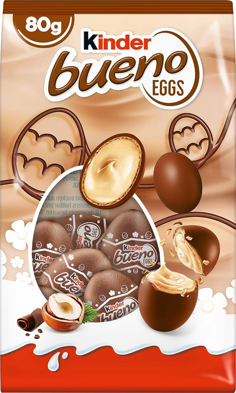 Mini Huevos Kinder Leche | 85g – Deliciosos Huevos de Chocolate de Pascua – Dulces de Pascua – Suave relleno de leche cubierto de chocolate con leche – Perfecto para la canasta de Pascua – Para compartir