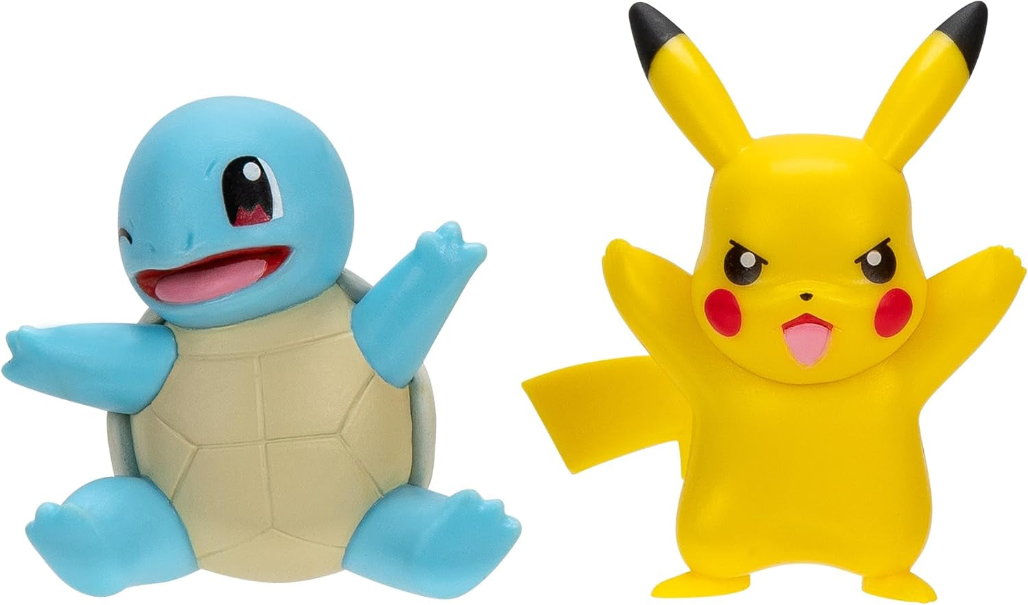 Pokémon PKW3586 - Paquete de figuras de batalla - Pikachu y Schiggy Figuras detalladas oficiales de 5 cm cada una Figuras de acción Naty Shop Pikachu y Schiggy