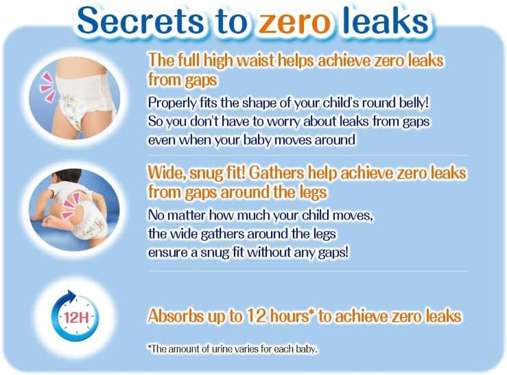 Pañales japoneses Moony PL niñas 9-14 kg. (44 piezas, tamaño 3+)