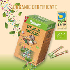 Eritritol orgánico natural | 144 bolsitas de 5 G, 720 gramos totales Edulcorantes Naty Shop