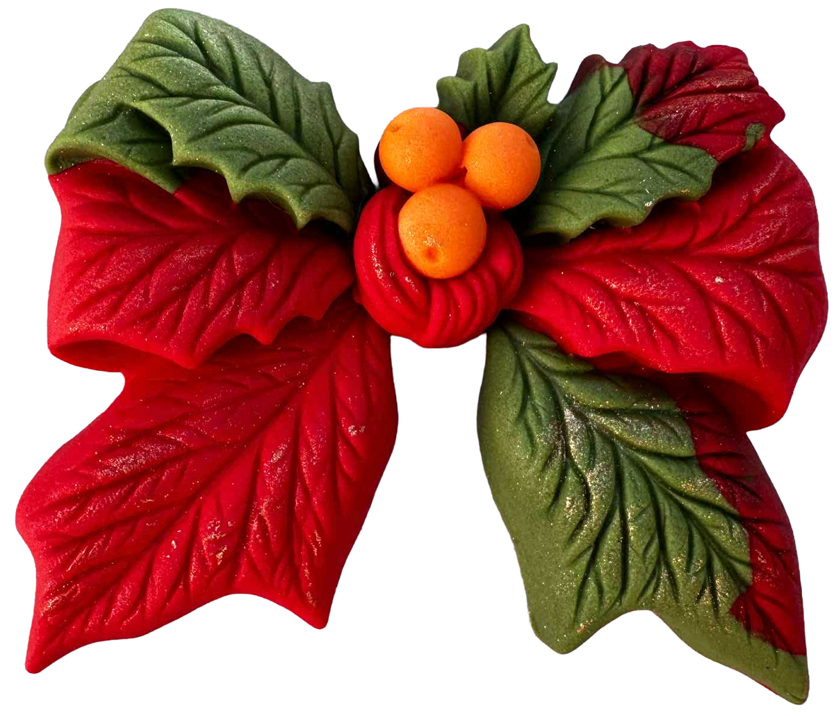 Flor navideña comestible – decoración para tartas