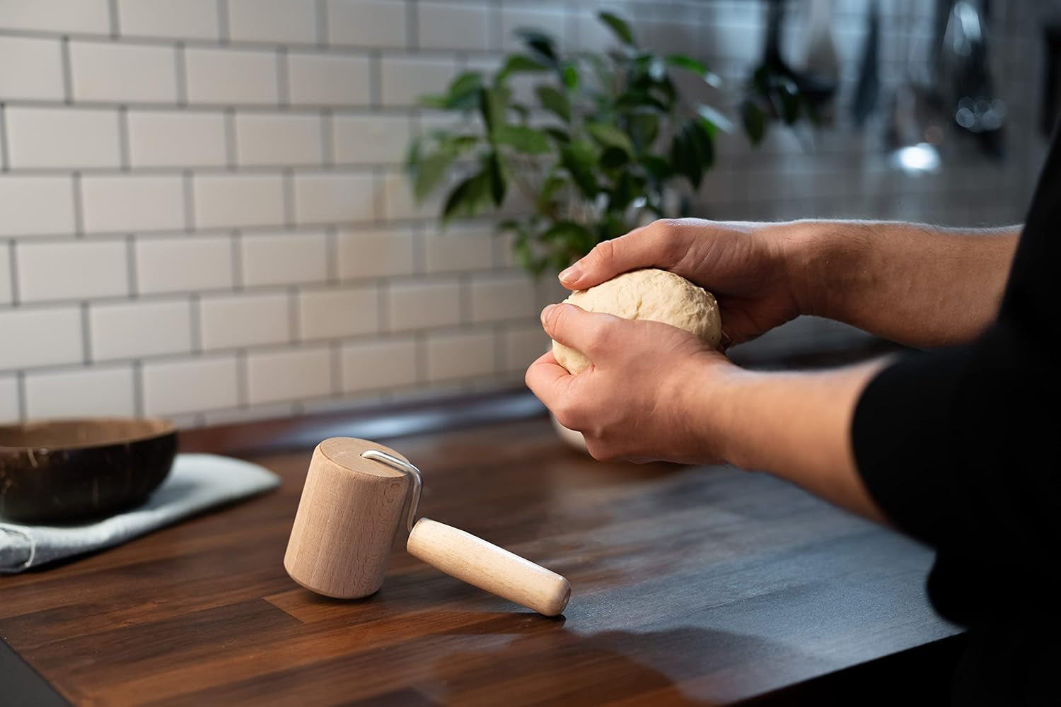 Chinchilla® Backblechroller/Teigroller zylindrisch aus Buchenholz | El ayudante del establo para la cocina | Fabricado en Alemania | Nachhaltige Qualität en Alemania | 18x5cm