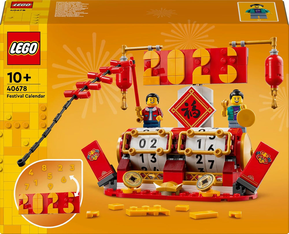 LEGO Calendario navideño, regalo navideño chino para niños y niñas, set de construcción del Año Nuevo Lunar, permite a los niños jugar imaginativamente, juguete festivo, decoración del Año Nuevo Chino 40678 Juegos de construcción Besuche den LEGO-Store