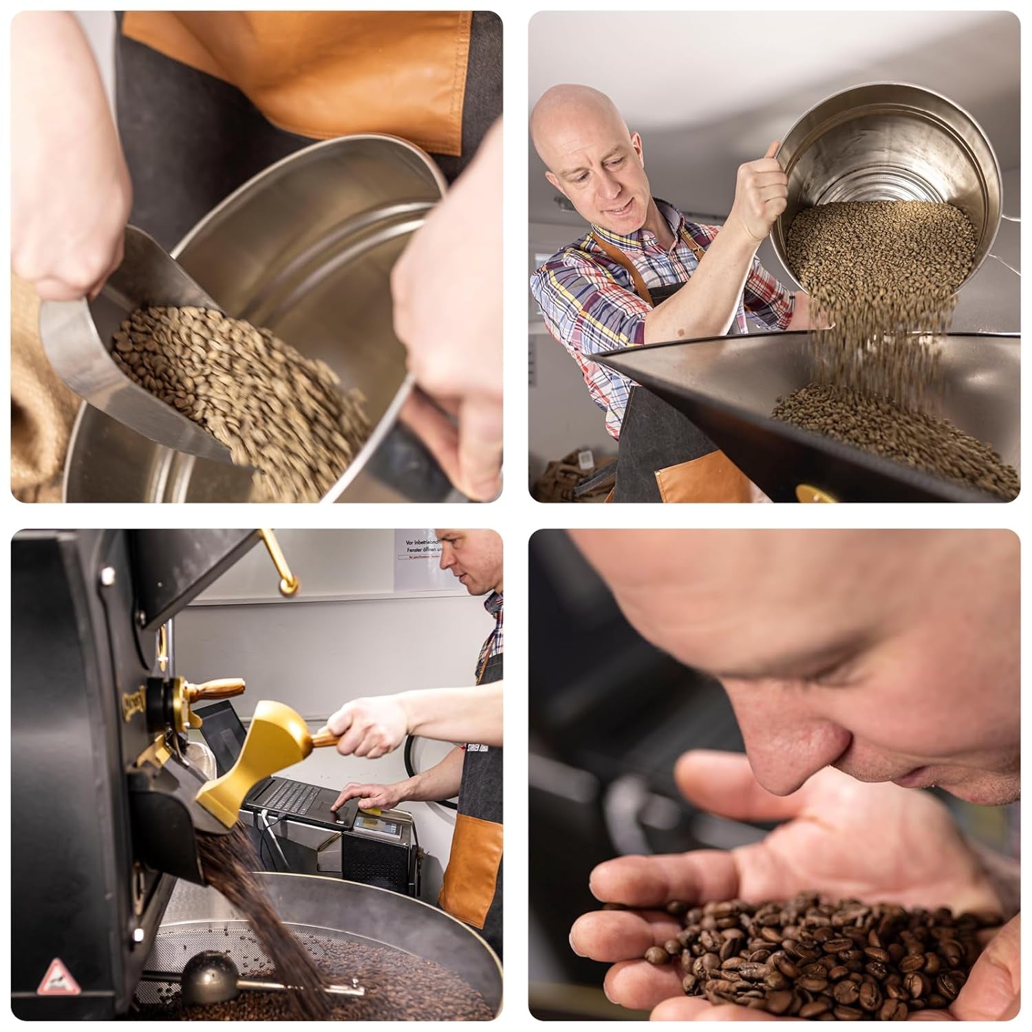 Cafea STARKER TOBAK Monsooned Malabar, boabe întregi, prăjite manual - prăjire medie, India, 100% Arabica, potrivită pentru cafea filtrată, presă franceză, aparate de cafea complet automate, delicată cu stomacul - aciditate deosebit de scăzută