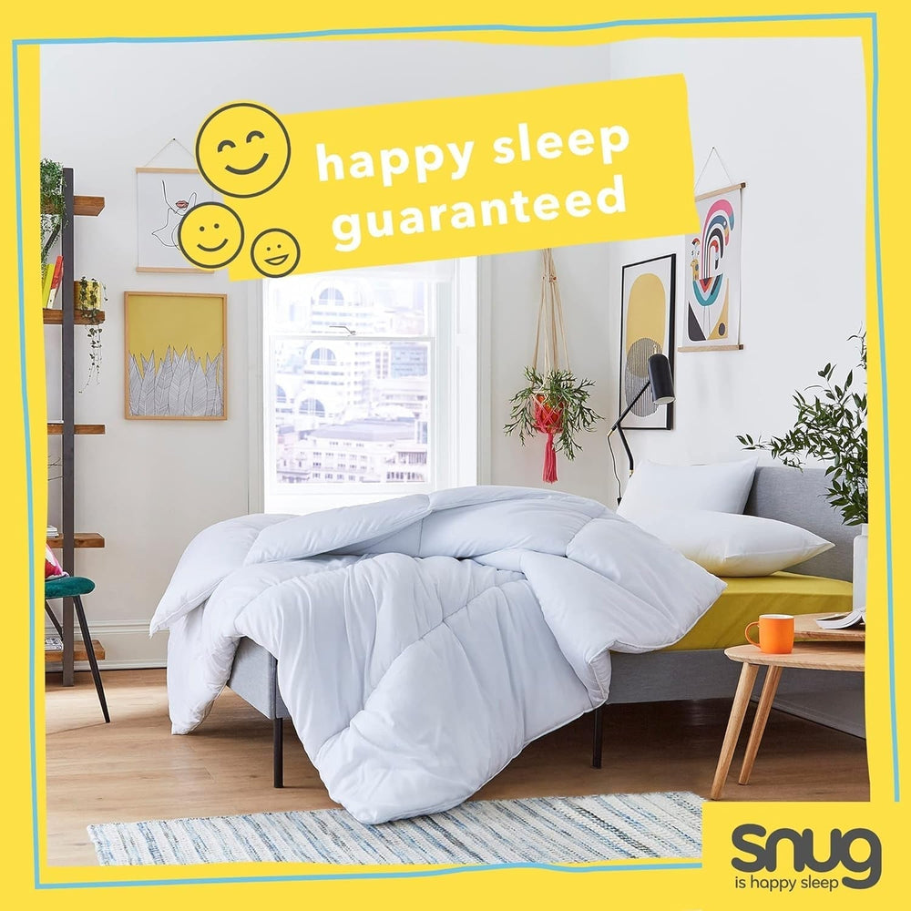 Just Right Snug Edredón, 10,5 tog, fibra hueca, blanco, cama doble Edredones y edredones Naty Shop