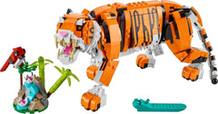 LEGO 31129 Creator Majestic Tigre, Panda o Pez Juego de figuras de animales 3 en 1 Juguete para niños Niños y niñas Juegos de construcción de juguetes de construcción de animales Besuche den LEGO-Store
