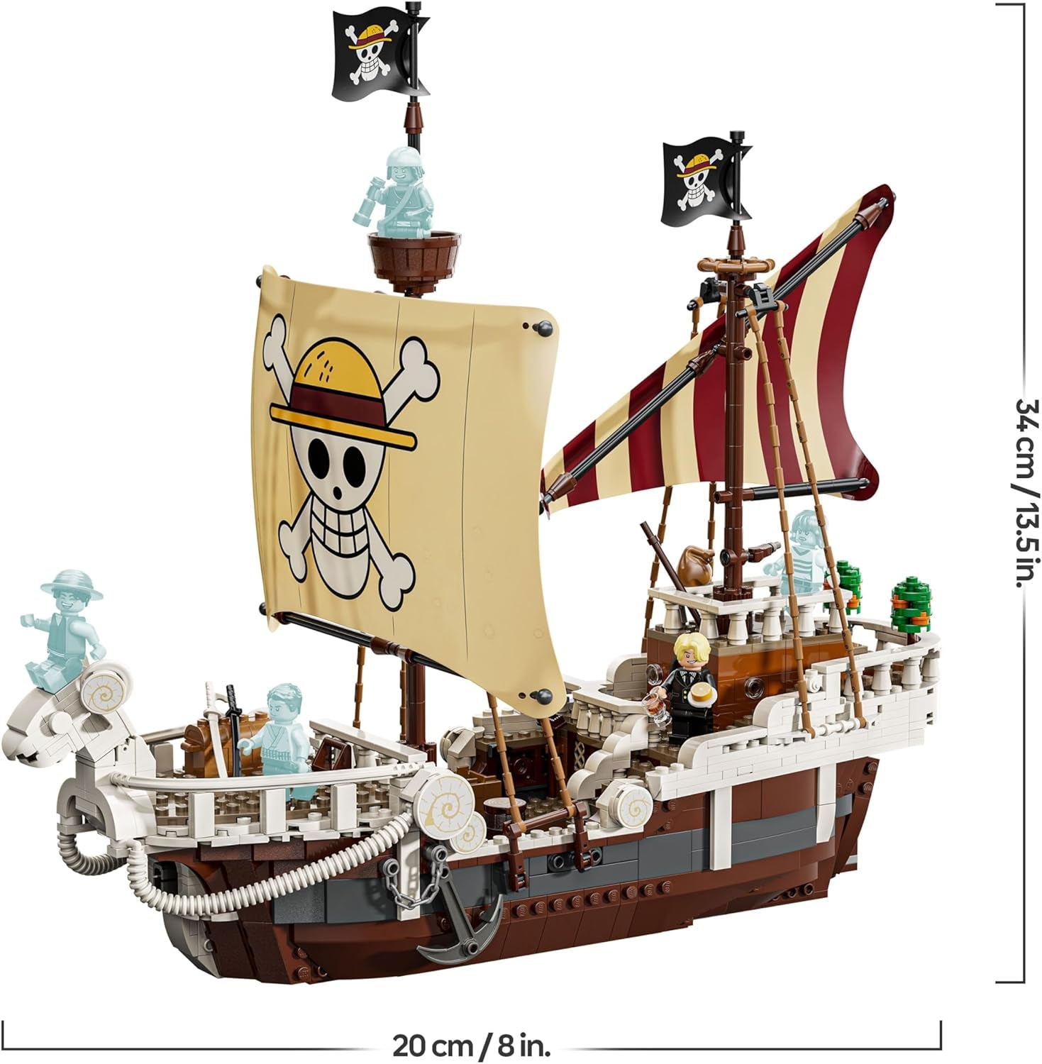 LEGO ONE PIECE - Das Piratenschiff Flying Lamb (Going Merry) - Juego de juegos con 5 minifiguras - incluido. Luffy, Zoro y Nami - Spielzeug zum Bauen - Geschenk für Jungen, Mädchen & Fans ab 10 Jahren - 75639