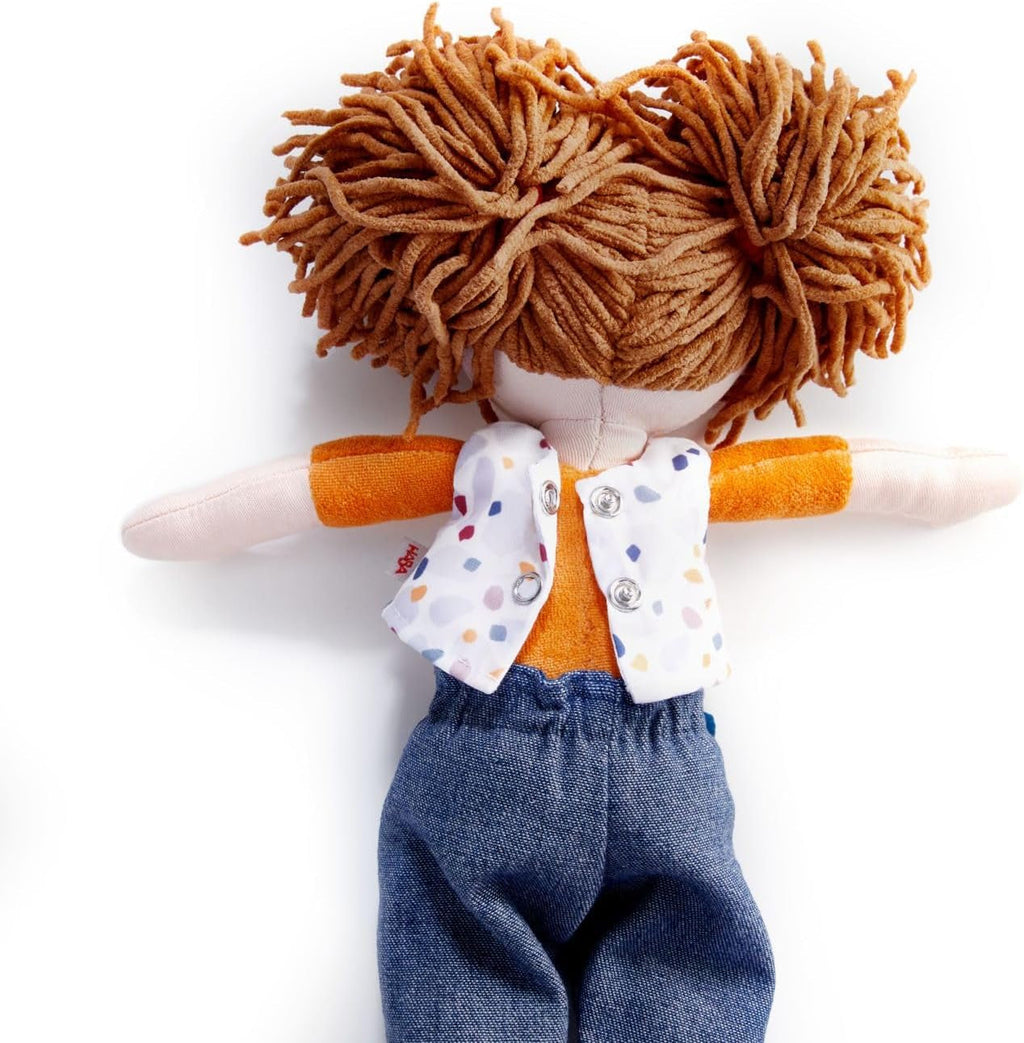 Păpușă HABA Malou - Păpușă mare de cârpă de 30 cm cu care te poți juca și pe care o poți îmbrățișa - Materiale moi și lavabile - Alternativă ideală la o păpușă de pluș - Potrivit pentru copii cu vârsta de 1,5 ani și peste - 2010818001 Papusi Naty Shop