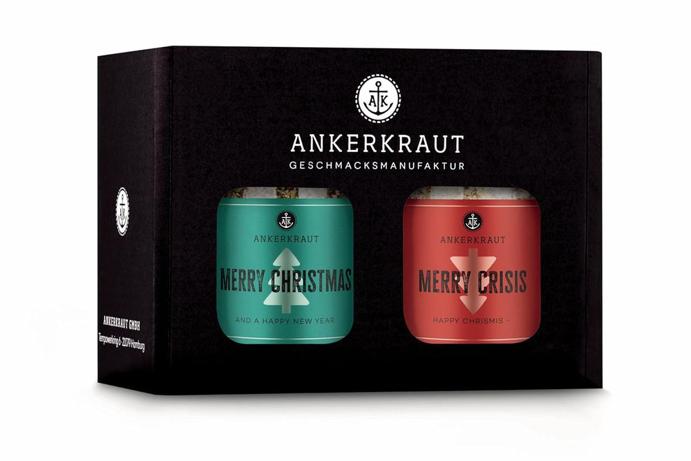 Ankerkraut "Merry Crisis" Anlass-Gewürz, Aioli Pfeffer Salz zum Verschenken, Gewürz Geschenk mit Knoblauch, 155 g en corcho