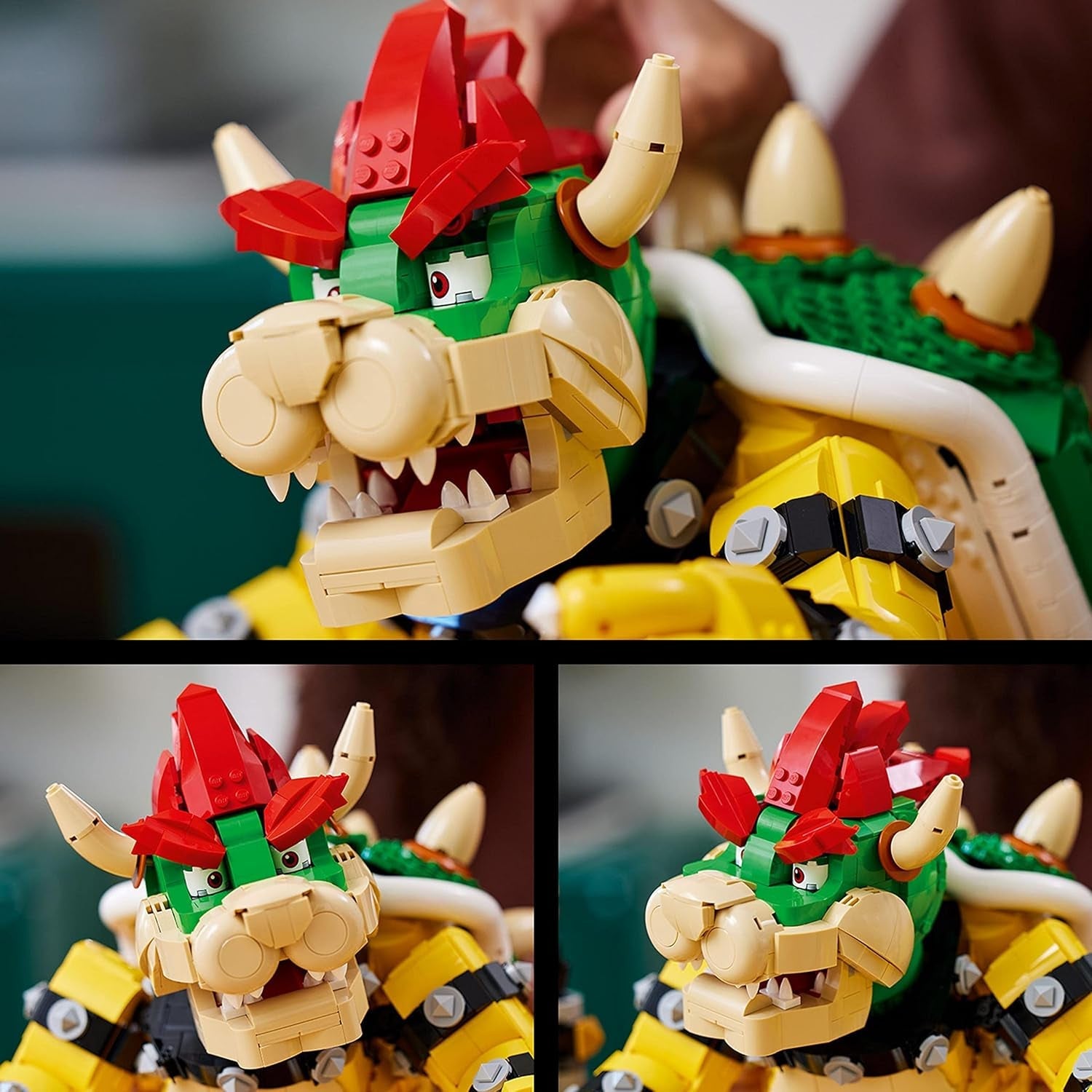 LEGO Super Mario The Mighty Bowser Kit de modelo 3D Conjunto grande de figuras de acción coleccionables que incluye plataforma de duelo Idea de regalo para fanáticos Exhibición como decoración de la habitación 71411 Juegos de construcción Besuche den LEGO-Store