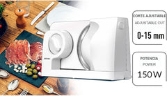 MPM MKR-05 Cortadora eléctrica universal, espesor de corte regulable hasta 15 mm, 150 W Trituradoras y Rebanadoras Naty Shop