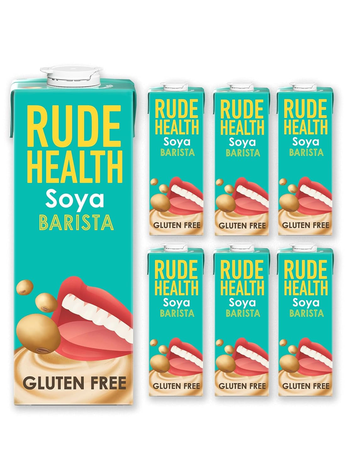 Rude Health 6 x 1 litro de bebida biológica de anacardos, 100 % natural, bio getränk, libre de gluten, ungesüßt, preisgekrönt, gesund & vegan, 100 % recycelbare Verpackung
