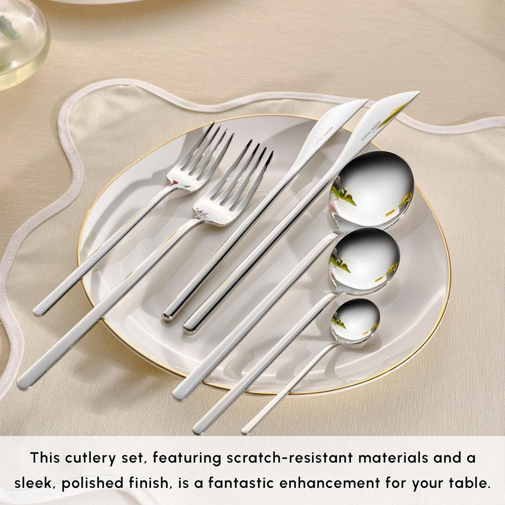 Karaca Focus Elegance, cubertería 84 piezas, 12 personas Cocina Naty Tienda