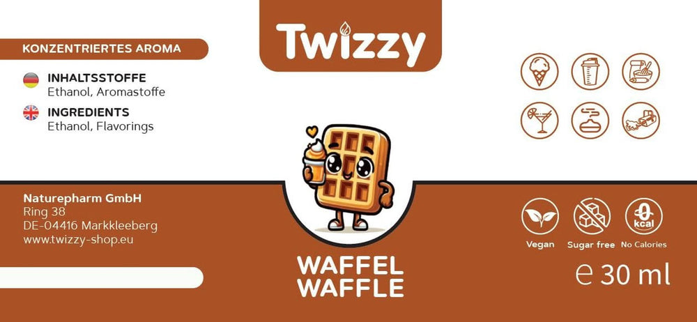 Aromatizante Alimentario Twizzy Waffle - 30 ml - Aroma intenso - Ideal para repostería Arome Naty Shop