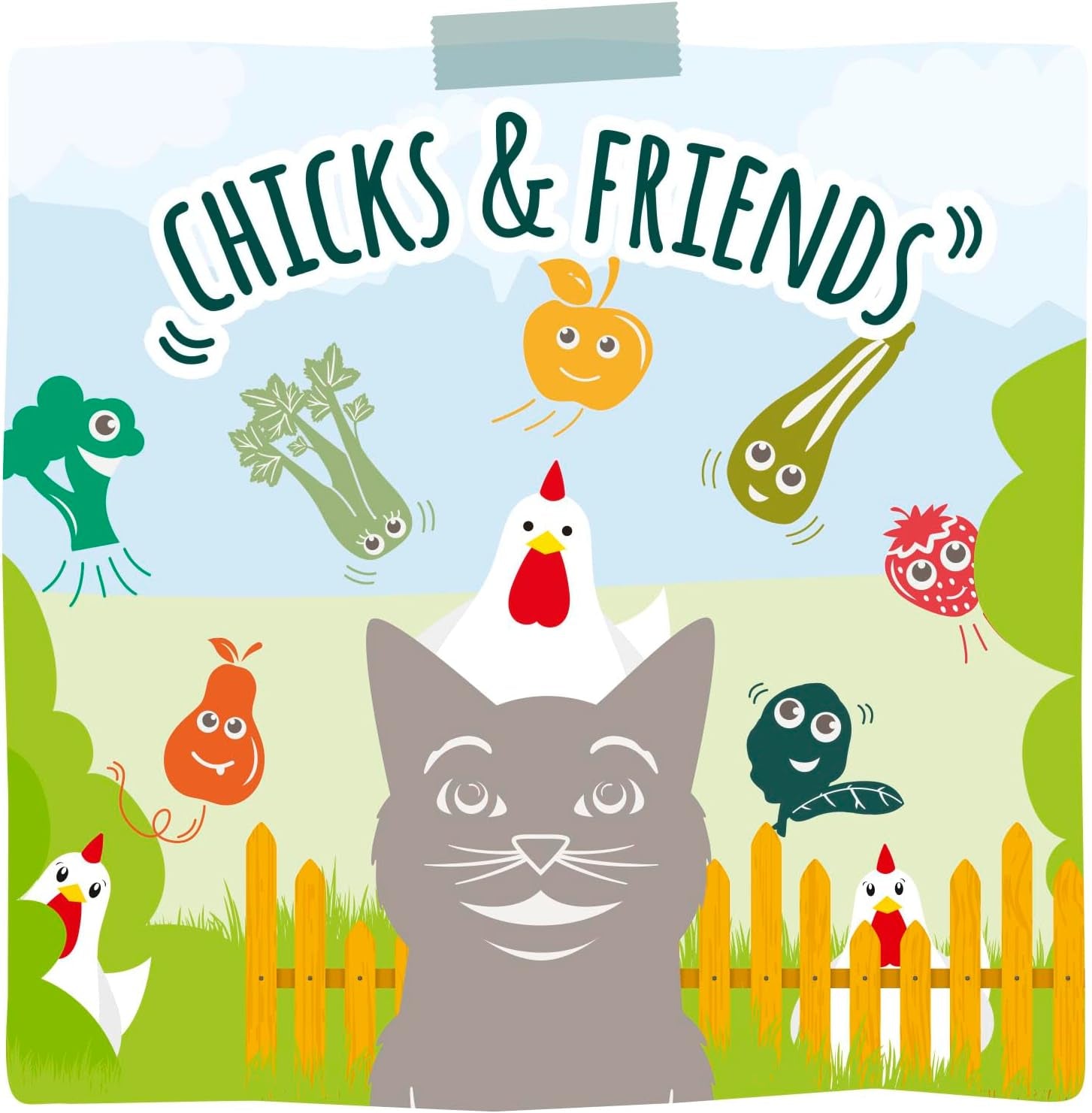 MjAMjAM - Premium Nassfutter für Katzen - Chicks & Friends Box, 9er Pack (9 x 300g), getreidefrei mit extra Fleisch