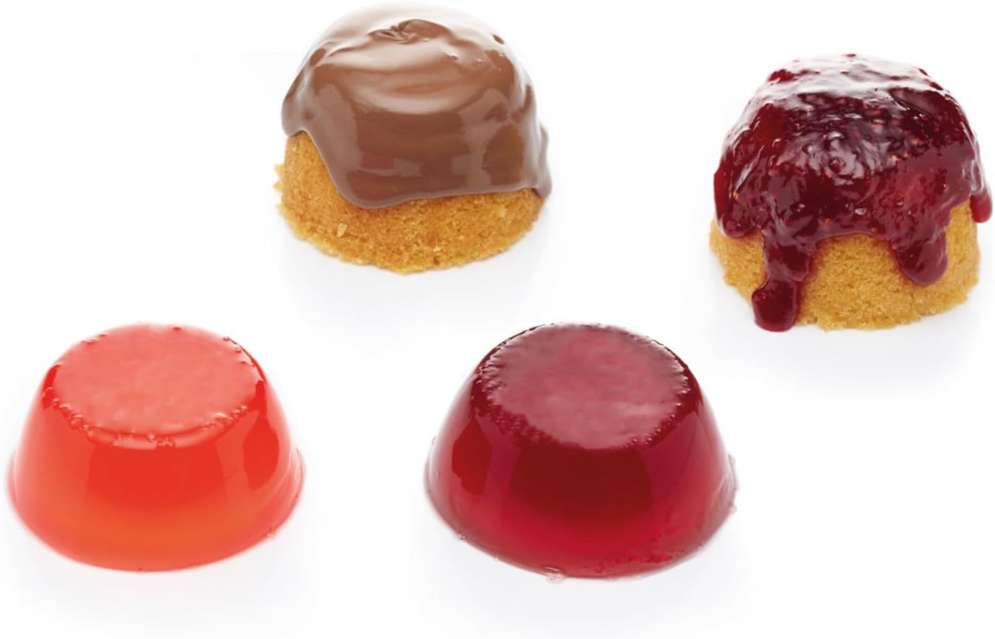 Kitchencraft Mini moldes para pudín de aluminio anodizado, 7,5 cm, juego de 4 moldes y bandejas para hornear plateados Naty Shop