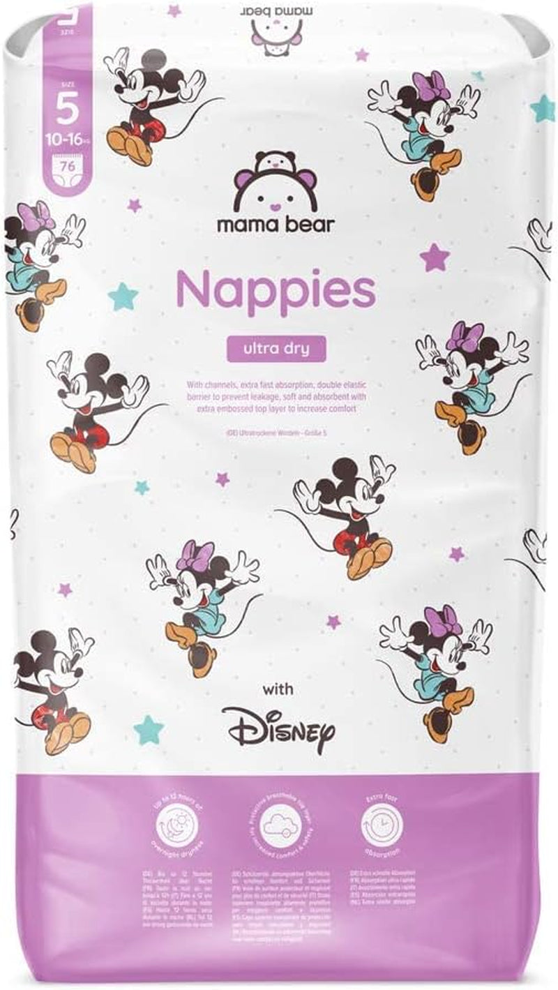 Marca Amazon: Mama Bear Disney Pañales ultra secos, tamaño 3 (4-9 kg) - Caja mensual, blanco, 172 unidades (2 paquetes de 86)