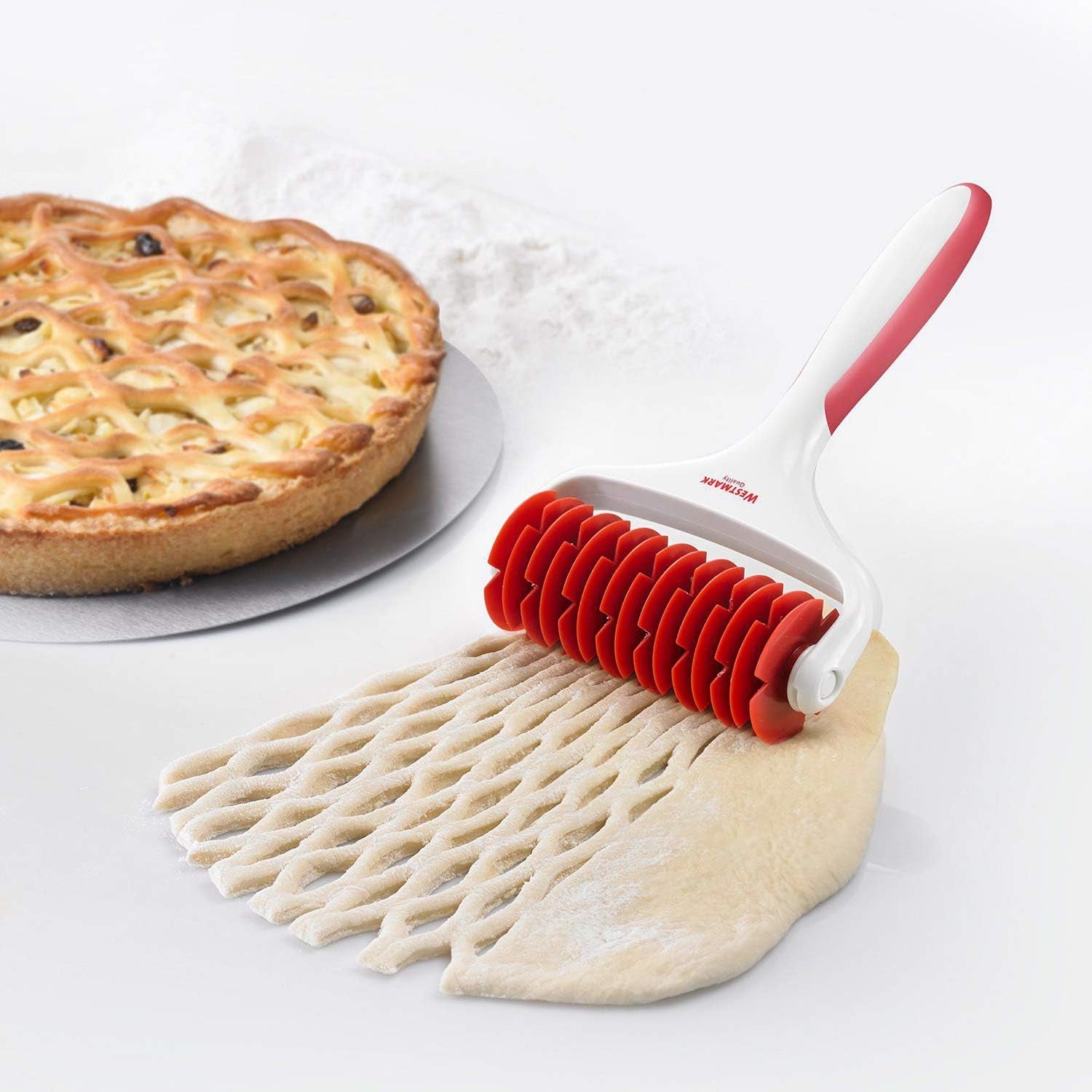 Westmark Gitterroller, Longitud: 19,5 cm, Kunststoff, Weiß/Rot, 32182270