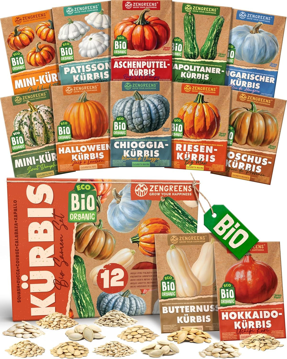 Semillas de Albahaca Orgánicas en un Juego de 6 - 6 Semillas de Albahaca para un fácil Cultivo en el jardín, balcón o Cama elevada - Semillas de Plantas - Plántulas