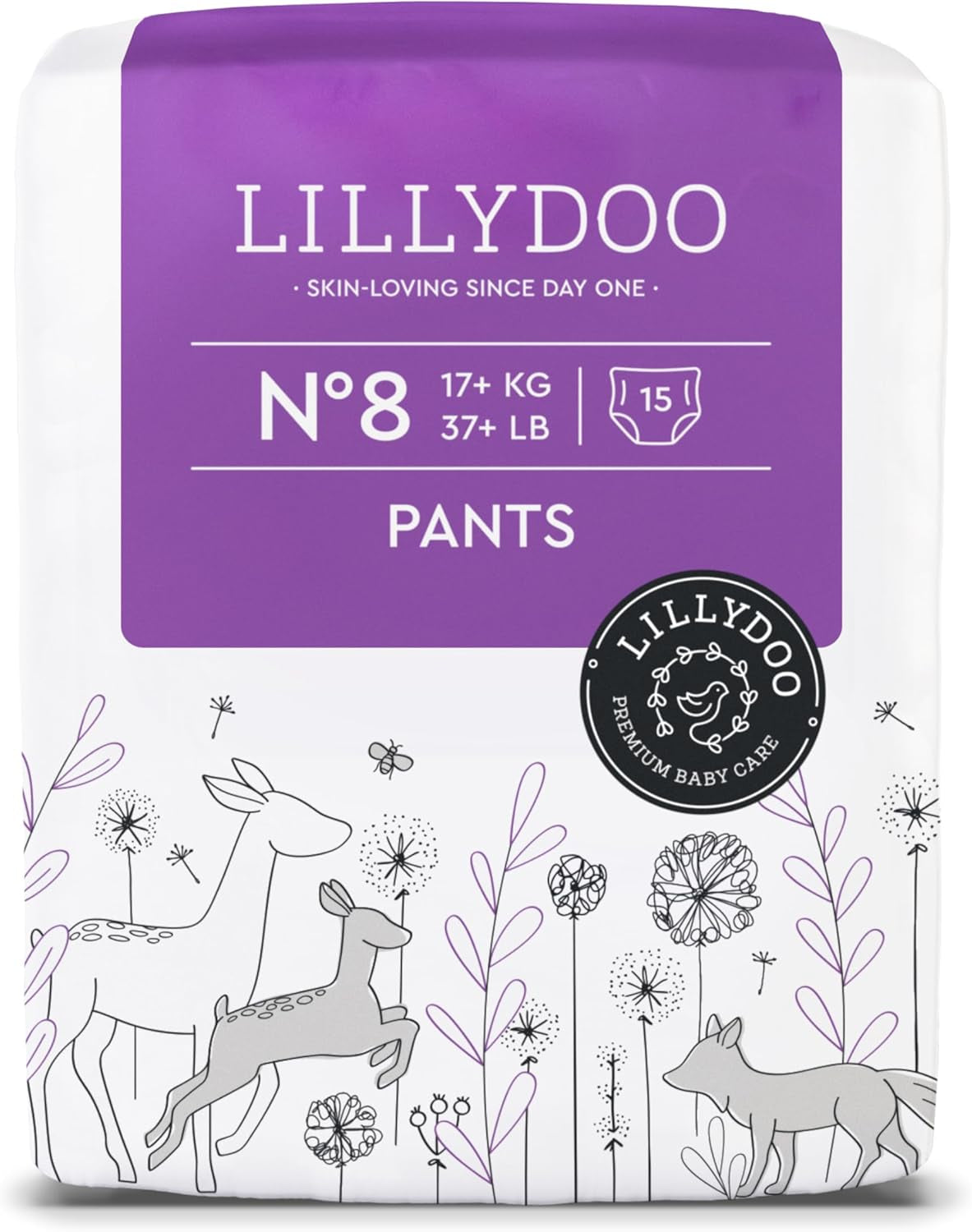 LILLYDOO Pantalones Skin Friendly Talla 5 (12-17kg) Caja Mensual (105 Piezas)