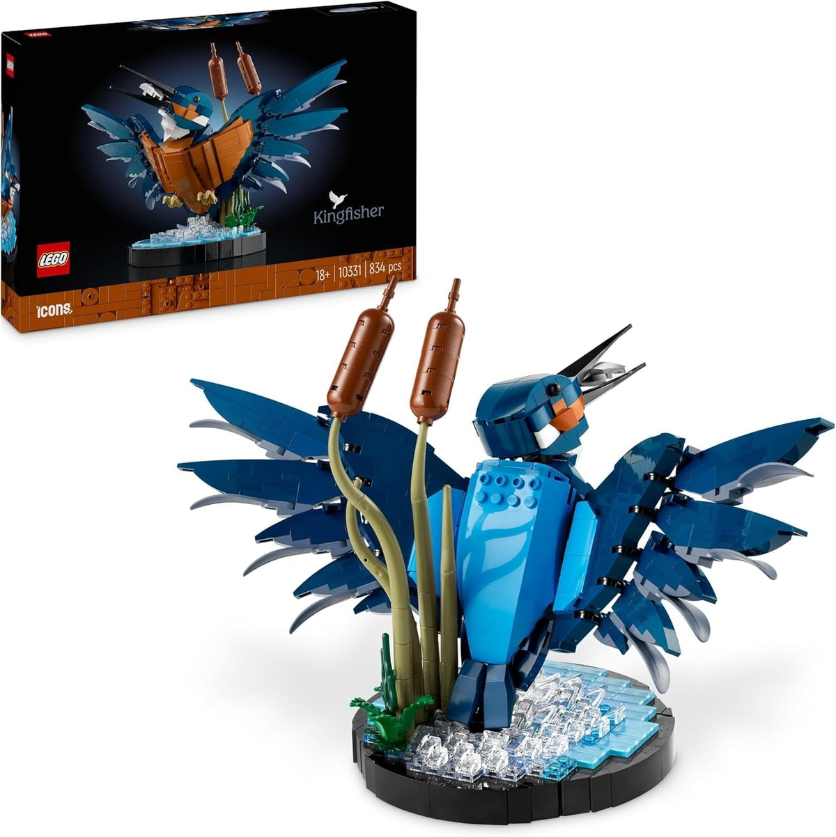 LEGO Icons Set de construcción modelo Kingfisher para adultos, figura de pájaro para salón u oficina, decoración del hogar y la oficina, regalo para amantes de las aves y ornitólogos, mujeres y hombres 10331 Juegos de construcción Besuche den LEGO-Store Single