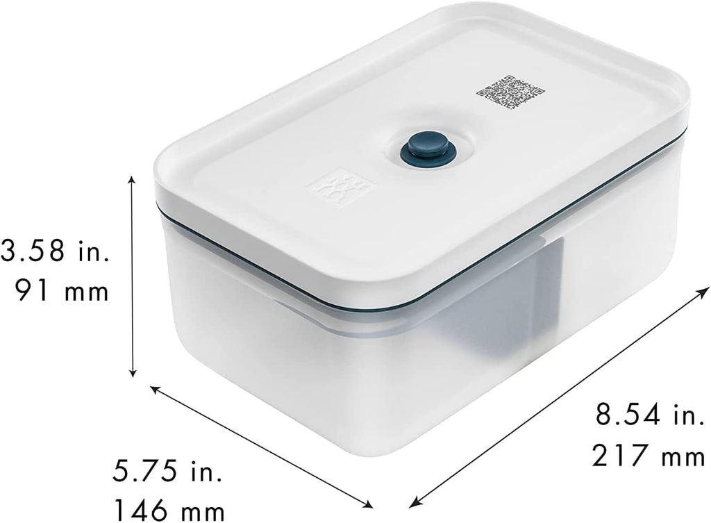 Zwilling Fresh & Save set de cutii de prânz cu vid / depozitare în frigider, 3 buc, plastic, semi-transparent, La Mer Cutii depozitare alimente Naty Shop