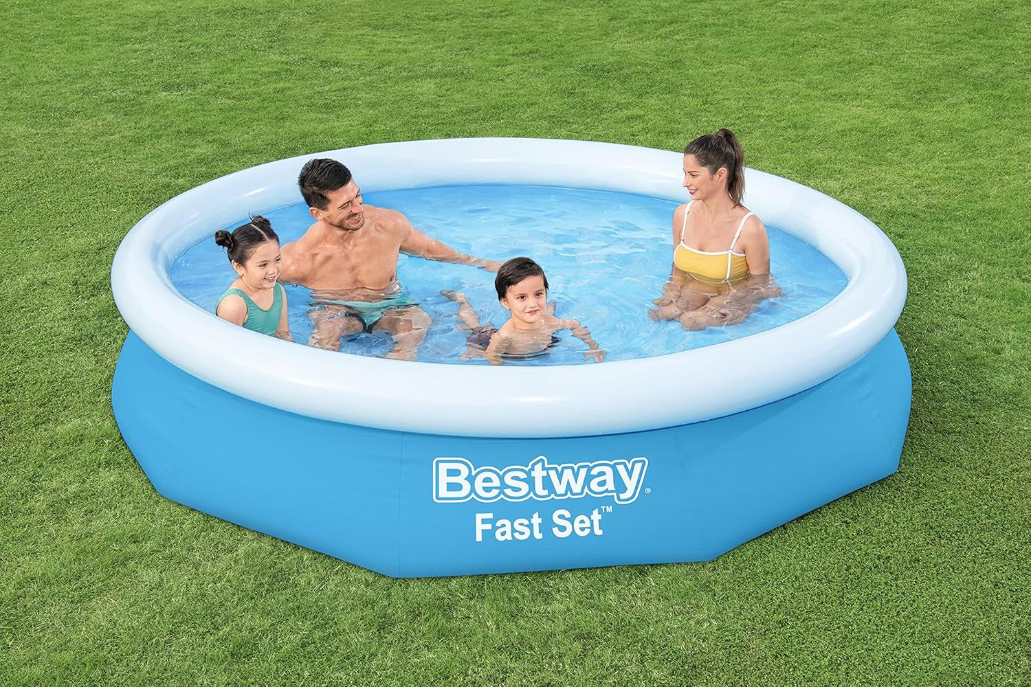 Piscina elevada Bestway Fast Set sin bomba 305 x 66 cm, azul, redonda (57456)