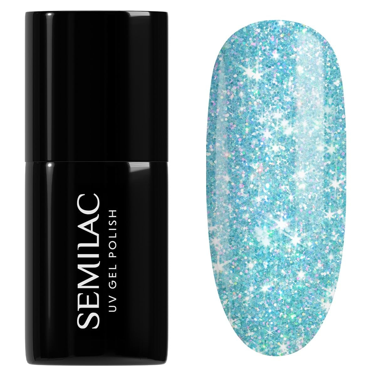 Esmalte de uñas UV Semilac Hybrid 240 Icy Waterfall 7ml, colección Seaqueen
