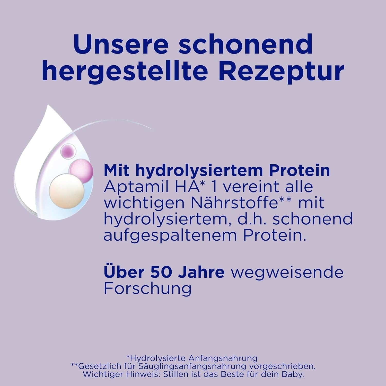 Aptamil HA 1 - Fórmula infantil desde el nacimiento, con DHA, sin lactosa, sin aceite de palma, papilla, leche en polvo, 1 x 800 g