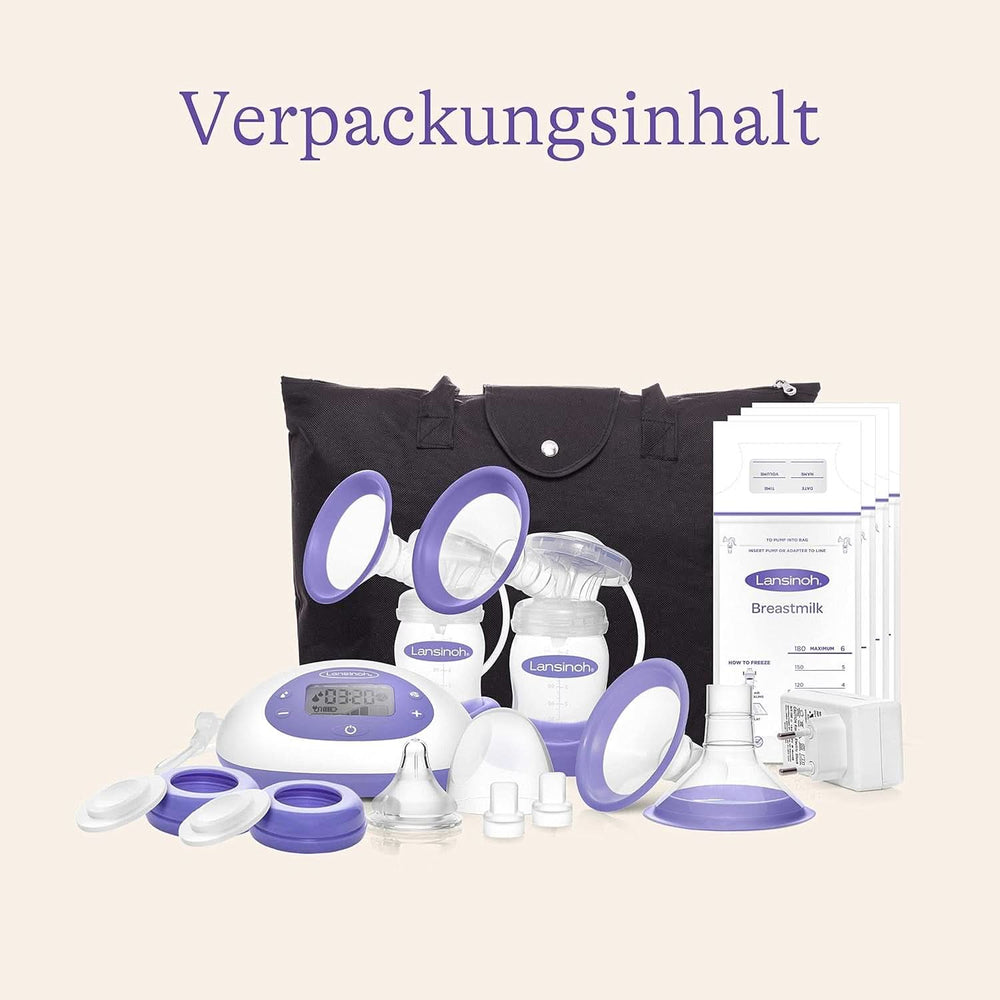 Sacaleches eléctrico Lansinoh 2 en 1 - pantalla LCD iluminada - extracción en uno o ambos lados - ajustable individualmente - más leche en menos tiempo Accesorios Alimentación y Lactancia Bebe Naty Shop