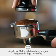 Sage - The Barista Express - Espressor cu spumator manual de lapte și râșniță integrată - 16 setări de măcinare, măcinare automată, spumă individuală de lapte - Trufă Neagră