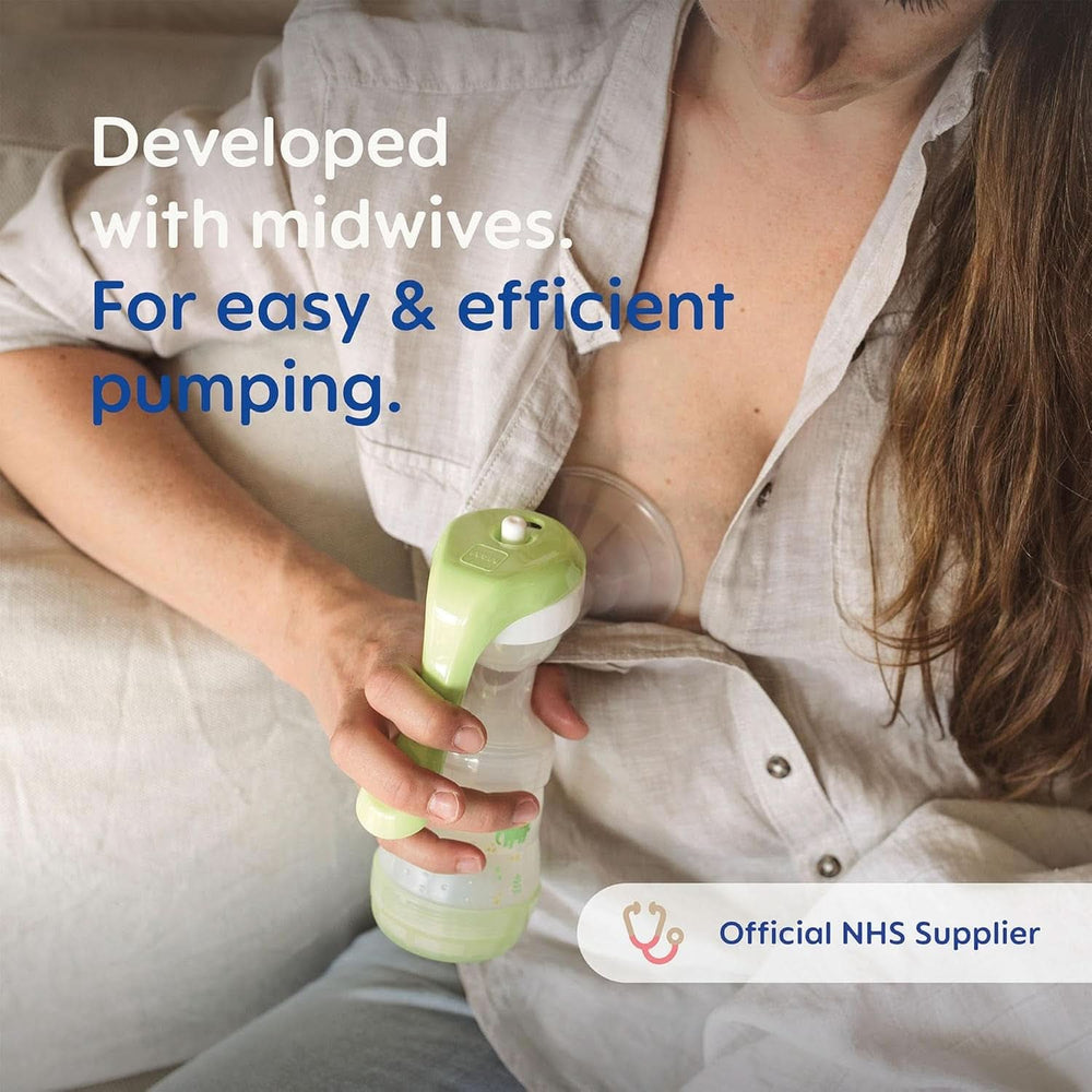 Sacaleches de mano MAM - Extractor de leche cómodo y compacto para leche materna que incluye 1 biberón anticólicos MAM Easy Start Accesorios Alimentación y Lactancia Bebe Naty Shop
