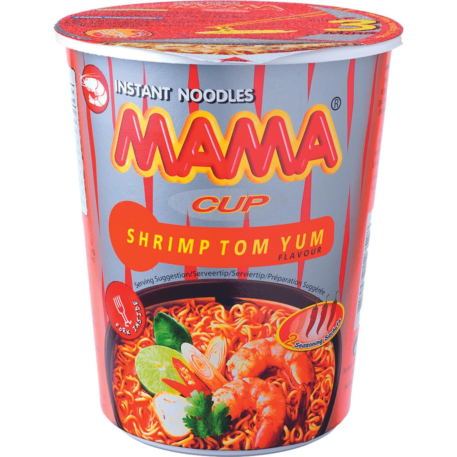 MAMA - Fideos instantáneos con pollo - Paquete múltiple (30 X 55 GR)