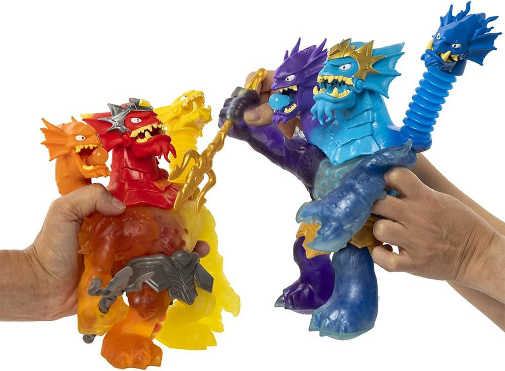 Heroes of Goo Jit Zu BANDAI CO42948 Figura de acțiune, cel mai puternic erou, regele Hydra are cu forțele sale de lavă furie în 25 cm, multicolor Action figures Naty Shop