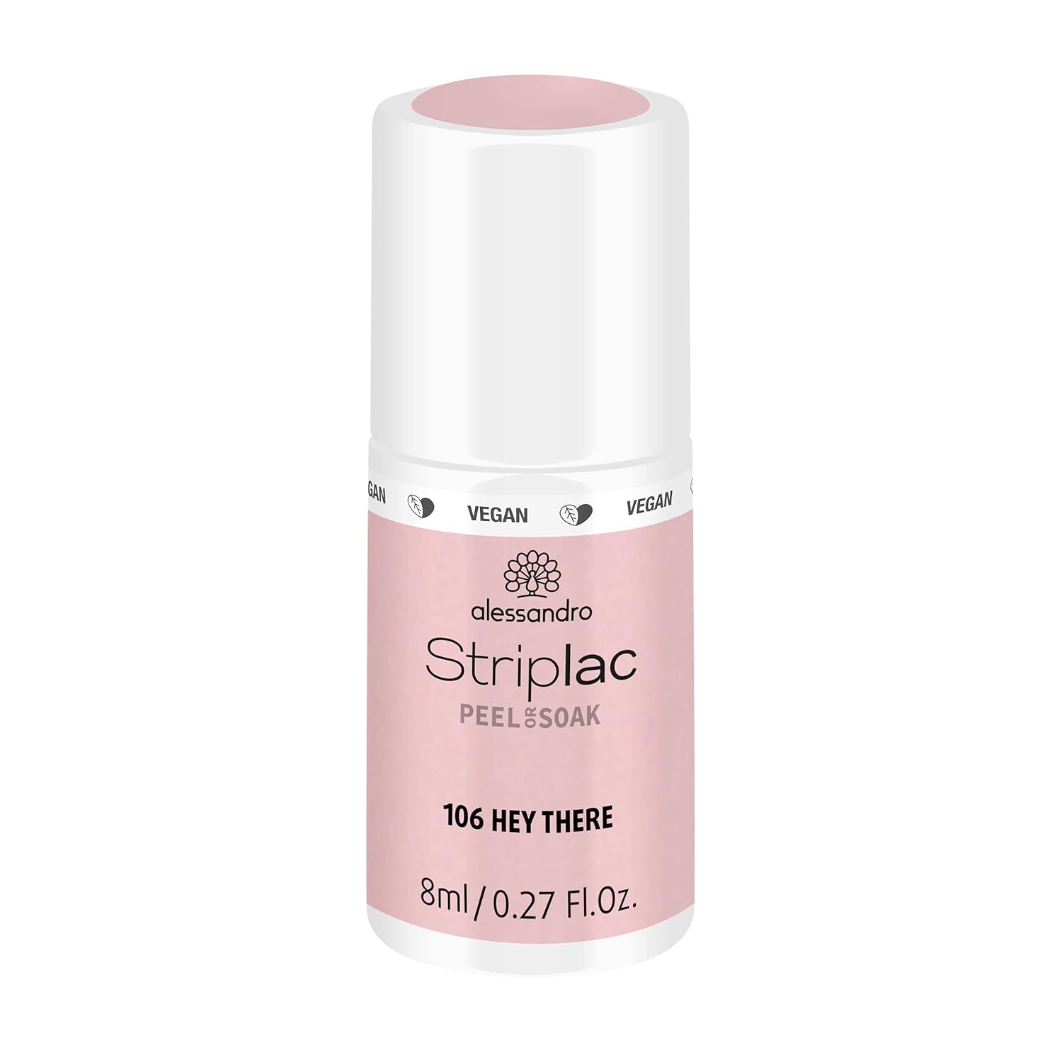 alessandro Striplac UV-Nagellack Flat White – Schonend und langanhaltend – Einfache Entfernung dank Peel-Off-Technologie – Vegan und tierversuchfrei – 8 ml
