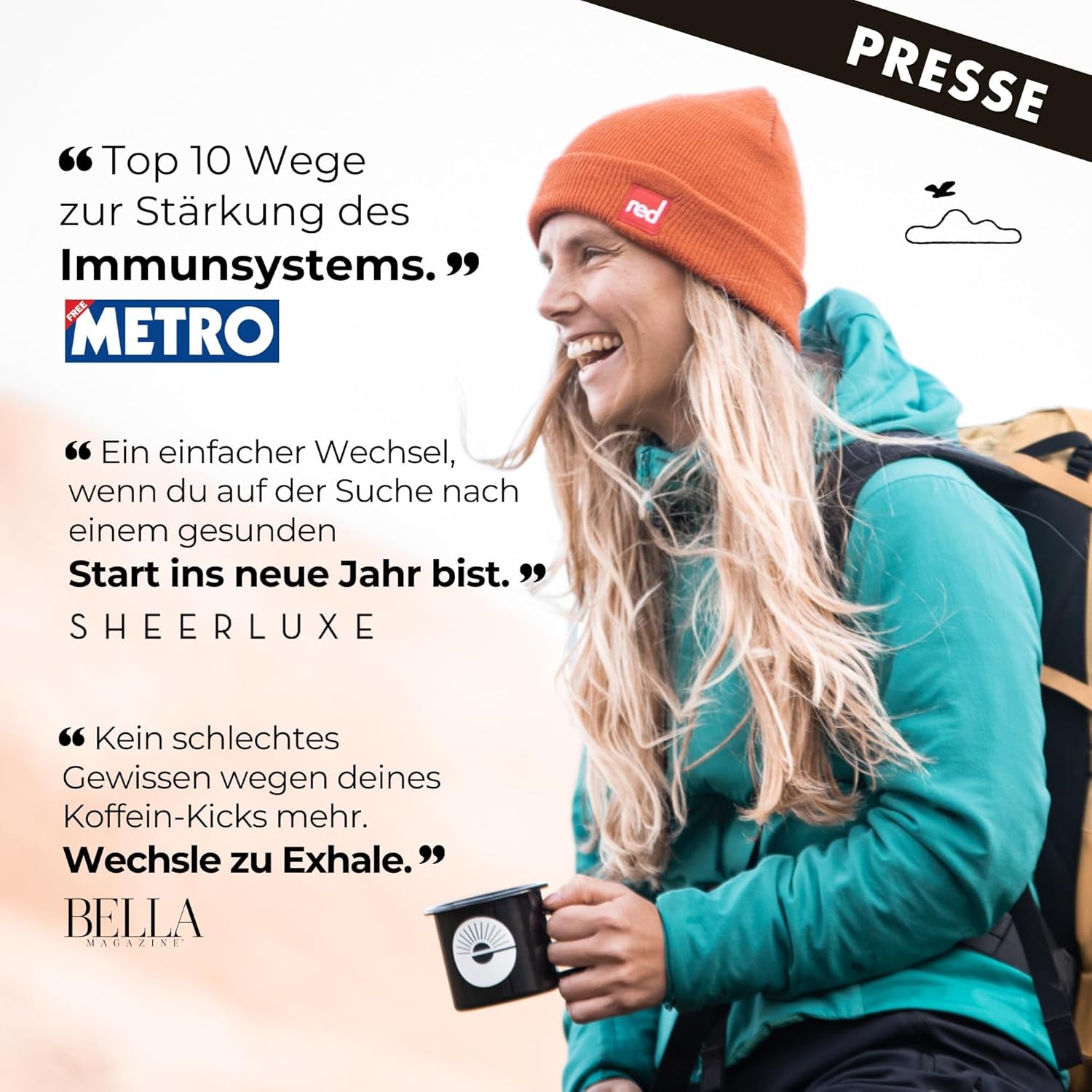 EXHALE Bio GANZE BOHNEN – Dunkel Gerösteter Kaffee – 450g Packung – Mykotoxinfrei & Geeignet für Bulletproof Coffee – Single Origin und 100% Arabica Bohnen