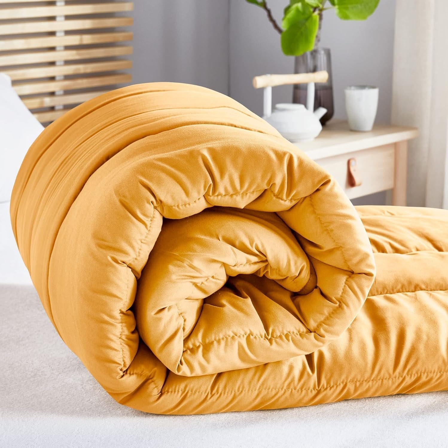 Pikolin Home - Edredón Reversible 300 G - Relleno Nórdico Bicolor - Para Cama 100/105 - Cómodo, Cálido, Transpirable, Verde, 180 X 220 cm Edredones y edredones Naty Shop