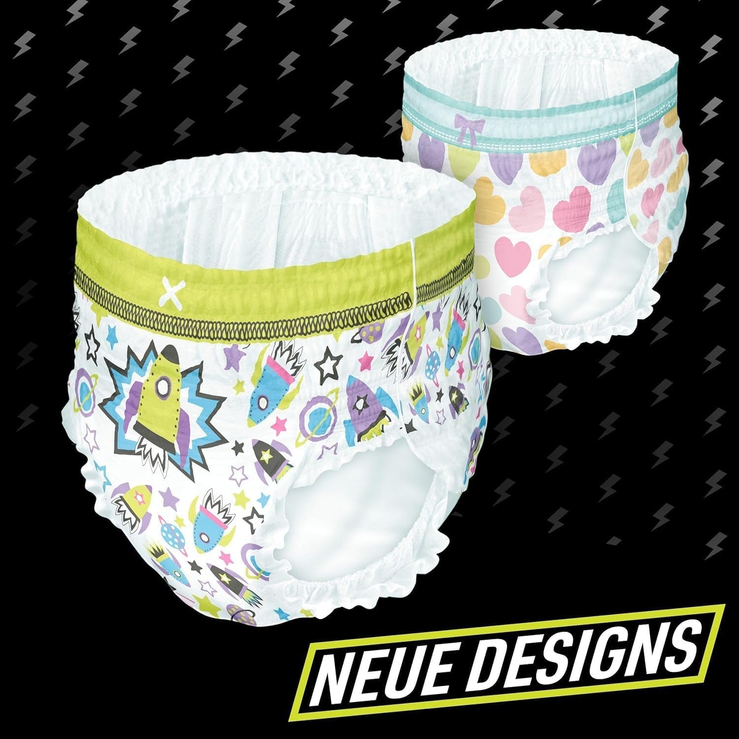 Pantalones de pijama de nave espacial, paquete de 10 pantalones de noche absorbentes, 7 años, 17 kg-30 kg, protección contra fugas durante toda la noche