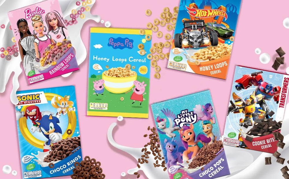 Hot Wheels Honey Loops Cereal de desayuno integral crujiente con vitaminas añadidas, 1 paquete (1 x 375 g)