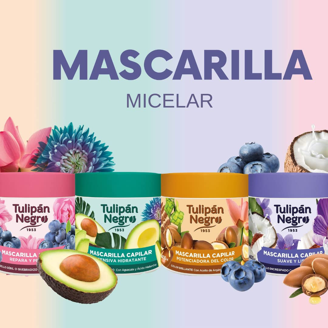 Mască de tulipan negru, intensivă, hidratantă, 400 ml Masca de par Naty Shop