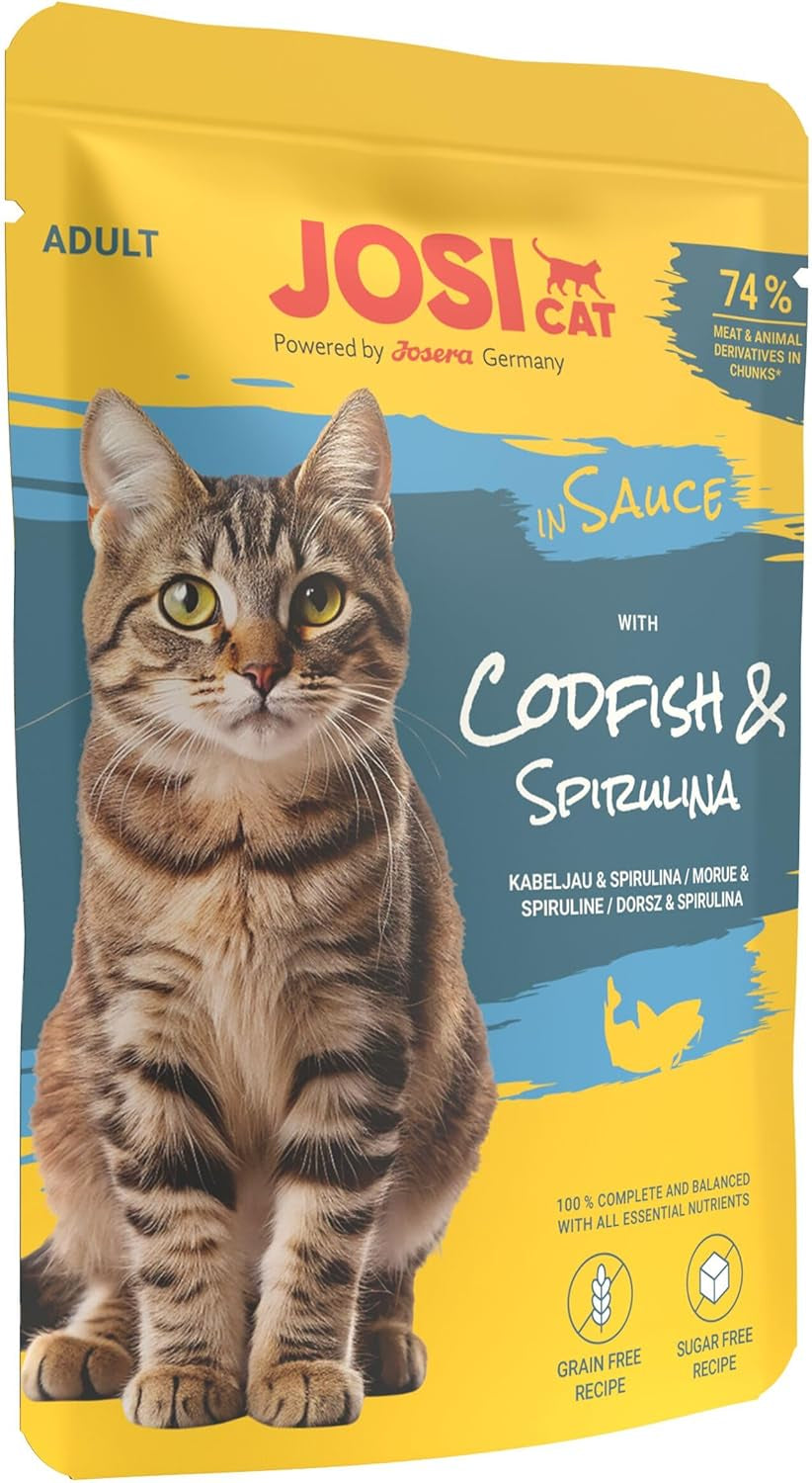 Multipack Mixed Selection in Sauce (12 x 85 g) | Adult | Premium Nassfutter in Sauce für ausgewachsene Katzen | Multipack mit 4 Sorten | Ohne Konservierungsmittel | 12er Pack