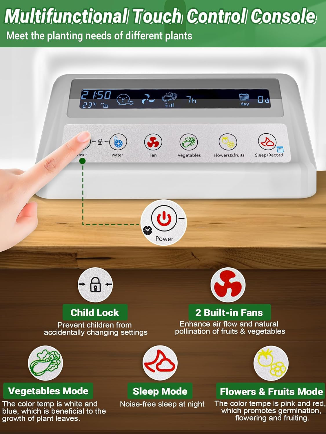 Kit de hidroponía de 17 cápsulas para jardín de hierbas con 102 luces de cultivo de espectro completo de 28W y 2 ventiladores para jardín interior con tanque de bomba de agua