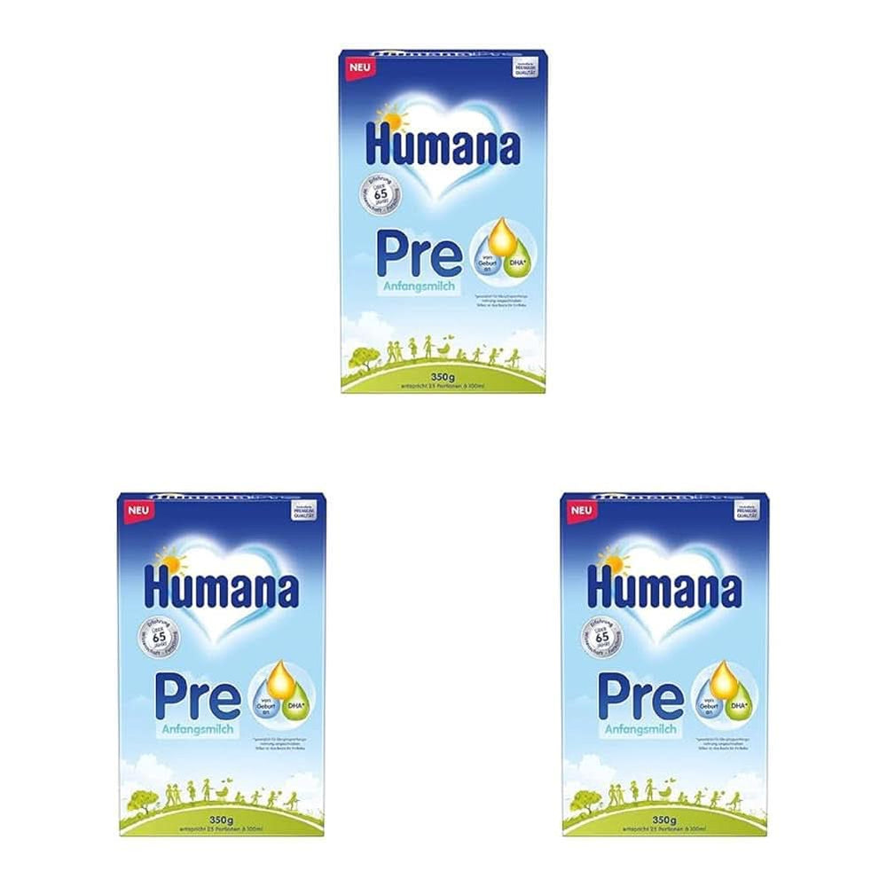 Leche Humana PRE Inicial, desde el nacimiento, leche en polvo para lactantes, sólo con DHA y lactosa, 750 g Naty Shop 3 x 350 gramos Leche en polvo